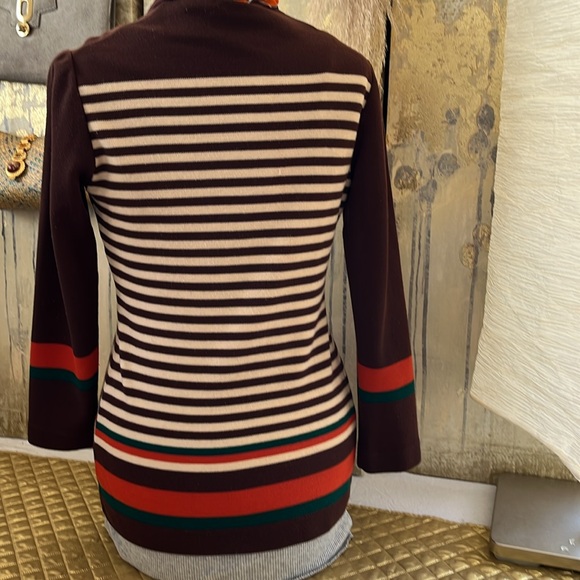 Striped long sleeve color block cardigan - Picture 2 of 12